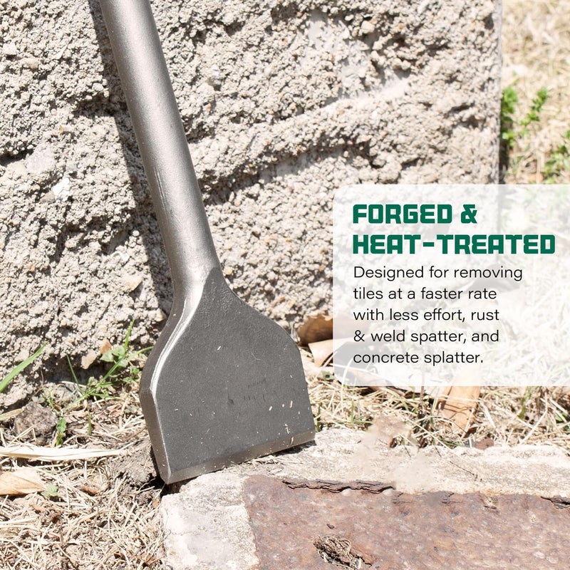 Monkey King Bar MonkeyKingBar-SDS Max Bits Flat Chisel 24"X3"(600 * 75MM) Long shank- Demolition Hammer Chisel for Concrete Breaker, Stone Removal, Brick Chipping - Image 5